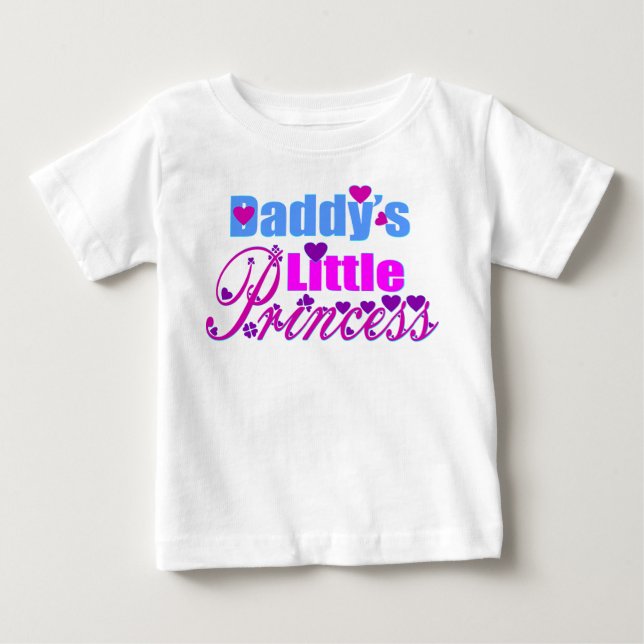 T-shirts ❤✔Princesa do Papai Fab Respirável com Babado (Frente)