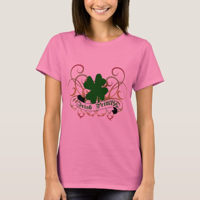 T-shirts Princesa irlandesa Trevo (Frente)