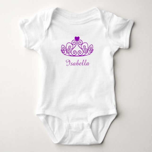 T-shirts Princesa Isabella Shirt, adicione o nome do seu be (Frente)