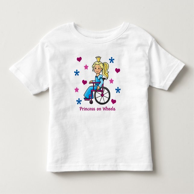 T-shirts Princesa para cadeiras de rodas (Frente)