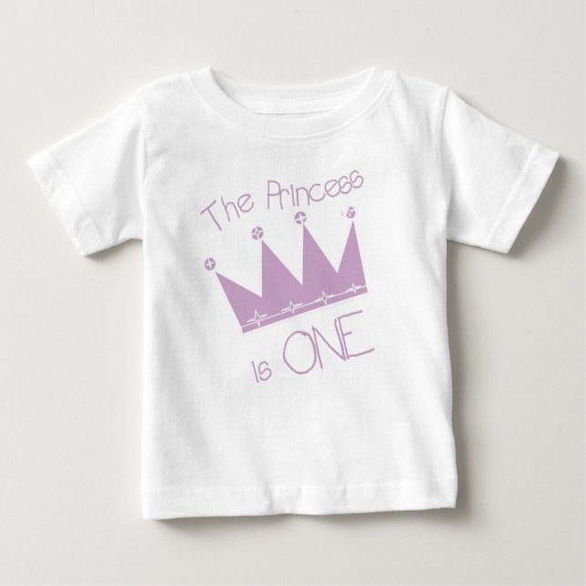 T-shirts Princesa Primeiro Aniversário (Frente)