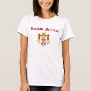 T-shirts Princesa sérvio (com brasão de Serbia)