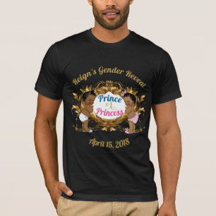 T-shirts Príncipe Africano ou Princesa Gênero Revelar Cam