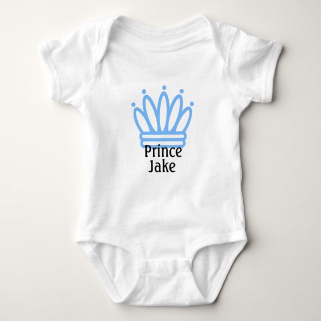 T-shirts Príncipe Coroa com nome (Frente)