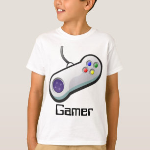 T-shirts Pro Gamer, controlador do jogo de vídeo