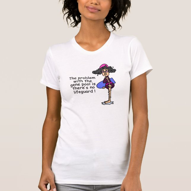 T-shirts Problema com a Piscina de Gene (Frente)