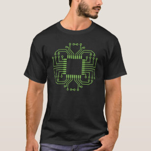 T-shirts Processador do conselho de circuito elétrico