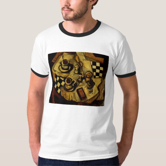 T-shirts Prochazka - café & xadrez (Frente)