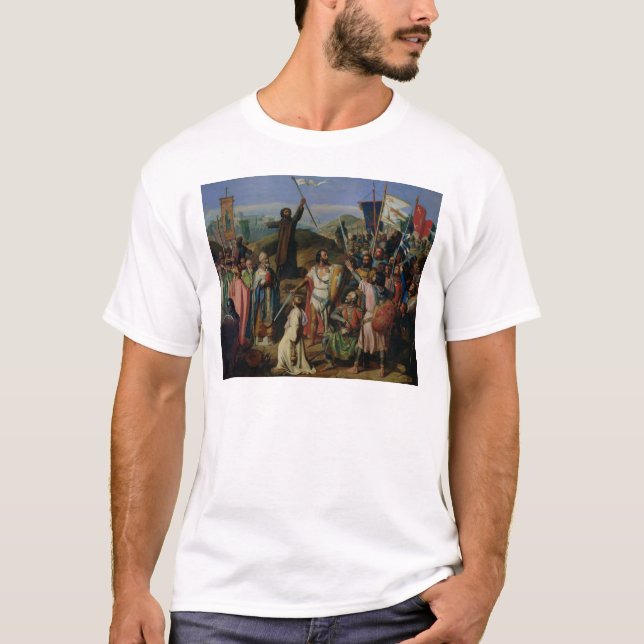 T-shirts Procissão dos cruzados em torno de Jerusalem (Frente)