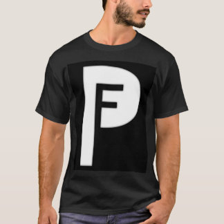 T-shirts Produções de Frey pretas/T branco do logotipo