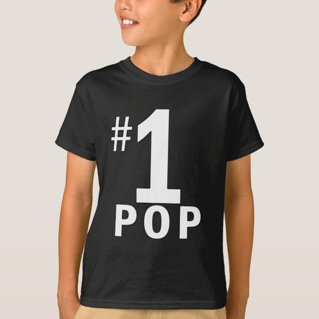 T-shirts Produtos do pop do número um (Frente)