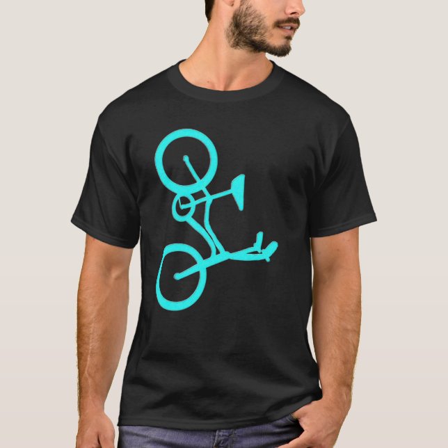 T-shirts Produtos legal da bicicleta de turquesa (Frente)