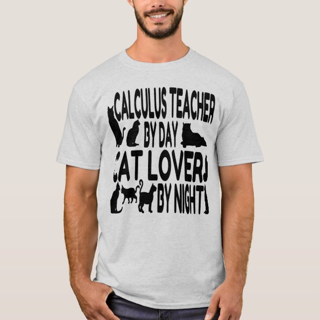 T-shirts Professor de Cálculos do Gato Lover (Frente)
