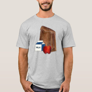 T-shirts Professor de maçã do Brown Bag School Lunch