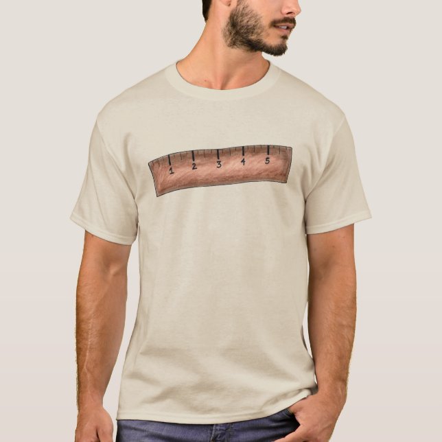T-shirts Professor de Matemática Wooden Ruler School Teachi (Frente)