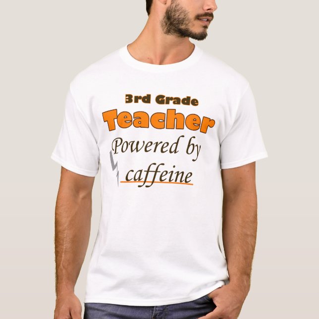 T-shirts Professor do 3º ano com tecnologia de café (Frente)