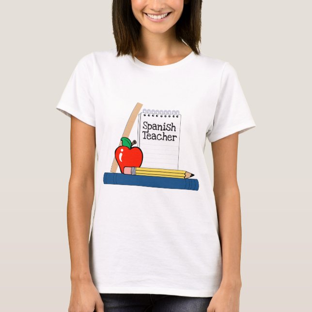 T-shirts Professora Espanhola (Notebook) (Frente)