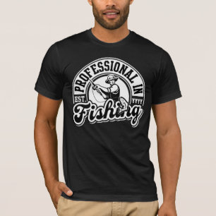 T-shirts Profissional na pesca (Est. Ano customizável)