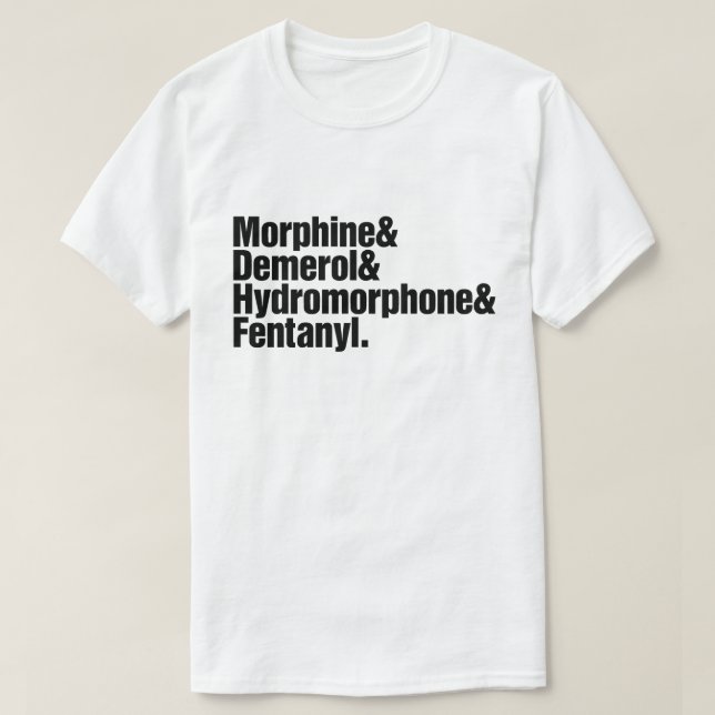 T-shirts Progressão da dor - anestesia (Frente do Design)