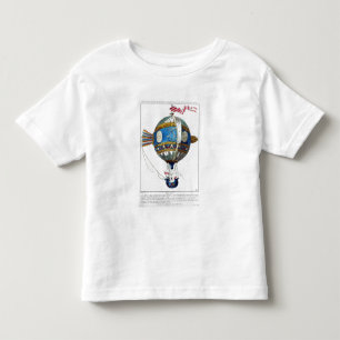 T-shirts Projete para um balão de ar quente com um diâmet