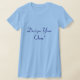 T-shirts Projete seus próprios azul de oceano e meia-noite (Laydown)