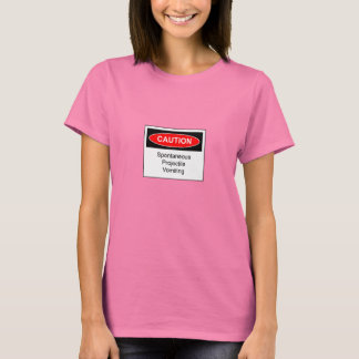 T-shirts Projetível de Humor Colegial Vômitos Mulheres T-sh