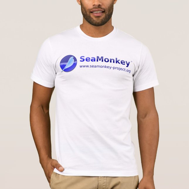 T-shirts Projeto de SeaMonkey - logotipo horizontal (Frente)