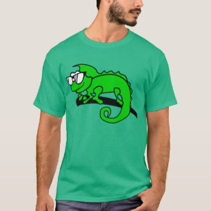 T-shirts Projetos legal do animal do hipster do camaleão