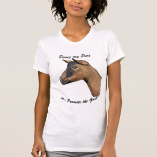 T-shirts Promover o Retrato de Goat - Oberhasli Goat