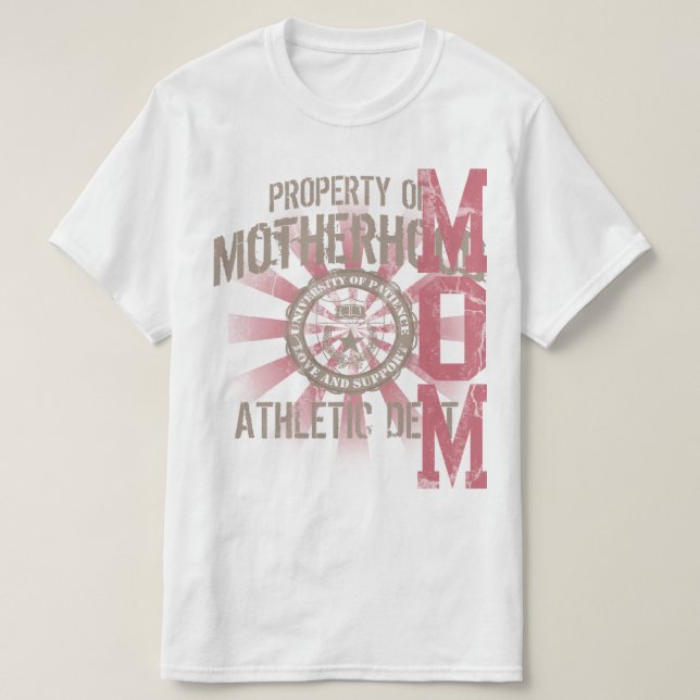 T-shirts Propriedade da motherhood Athletic dept. (Frente do Design)