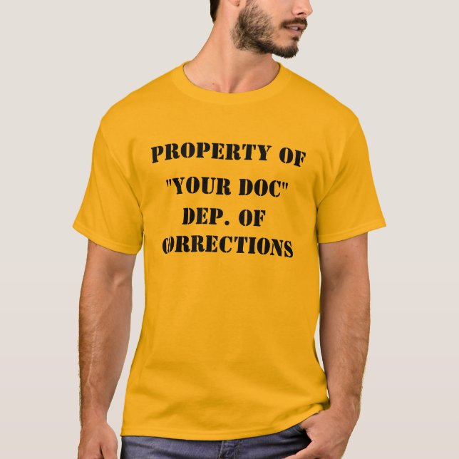 T-SHIRTS PROPRIEDADE DE "SEU" DEP. DAS CORREÇÕES (Frente)