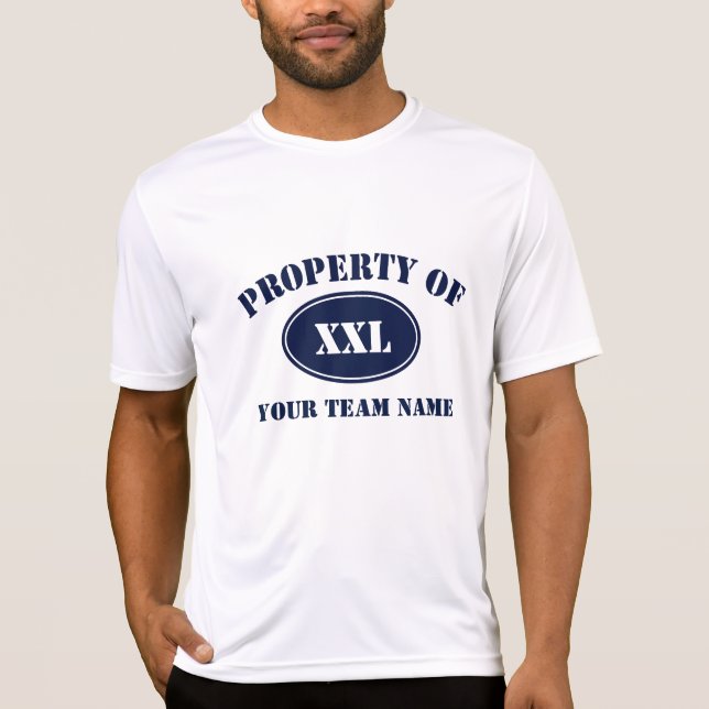 T-shirts Propriedade de sua equipe da fantasia (Frente)