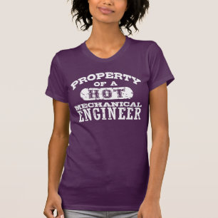 T-shirts Propriedade de um Engenheiro Mecânico Quente