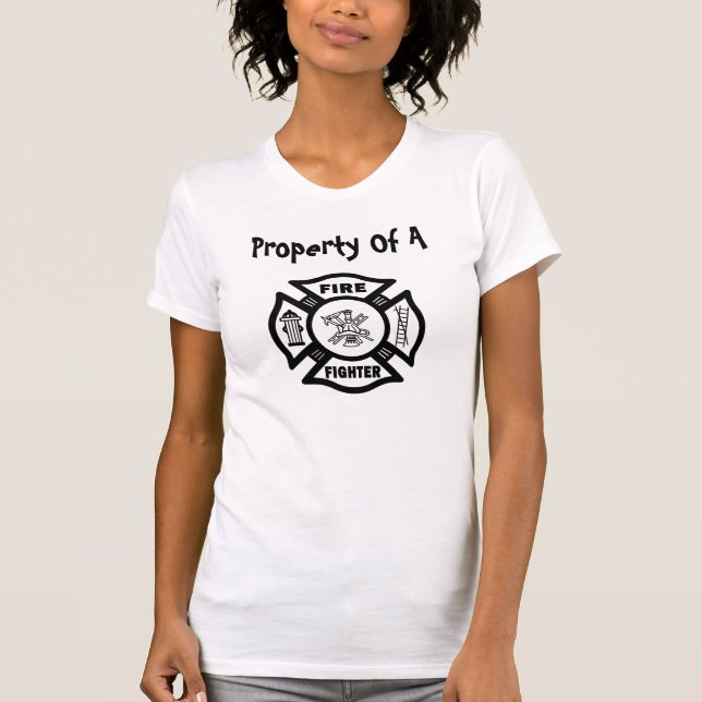 T-shirts Propriedade de um sapador-bombeiro (Frente)