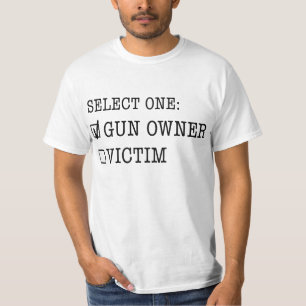 T-shirts Proprietário ou vítima de arma