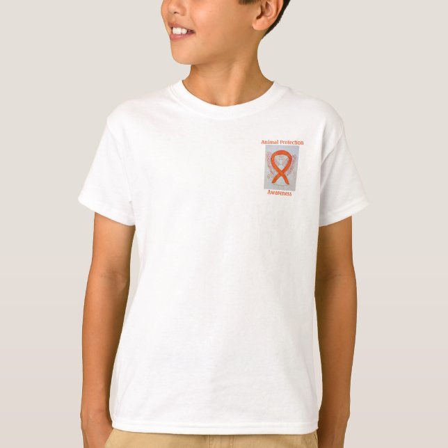 T-shirts Proteção dos Animais Fita Anjo (Frente)