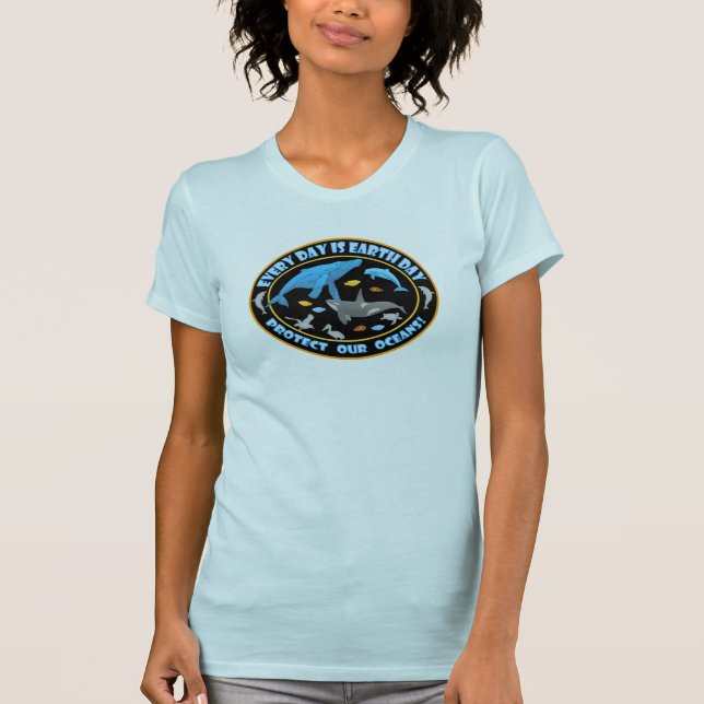 T-shirts Proteja nossos oceanos (Frente)