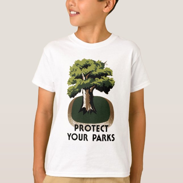 T-shirts Proteja seus parques (Frente)