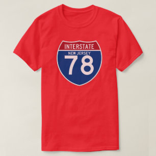 T-shirts Protetor da estrada nacional de New-jersey NJ I-78
