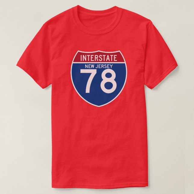 T-shirts Protetor da estrada nacional de New-jersey NJ I-78 (Frente do Design)