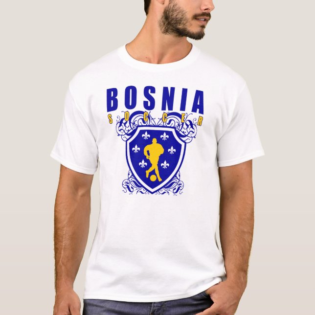 T-shirts Protetor do futebol de Bósnia (Frente)