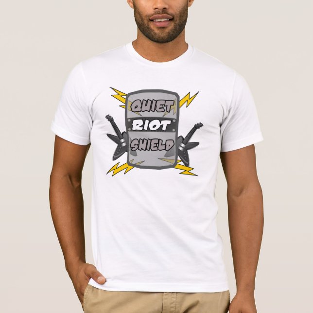 T-shirts Protetor quieto do motim (Frente)