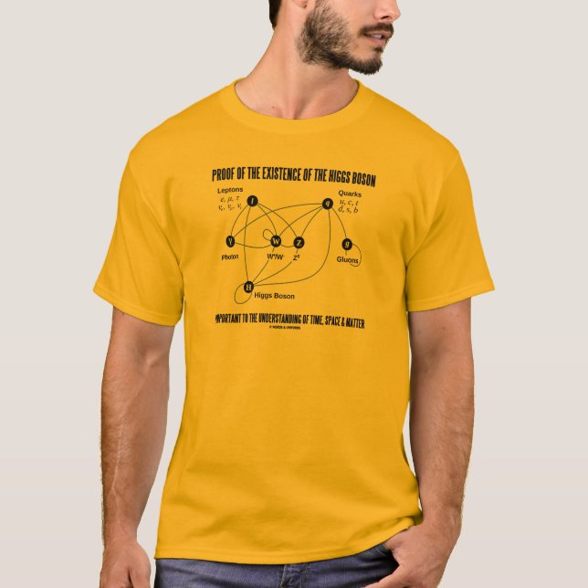 T-shirts Prova da existência do Boson de Higgs (Frente)