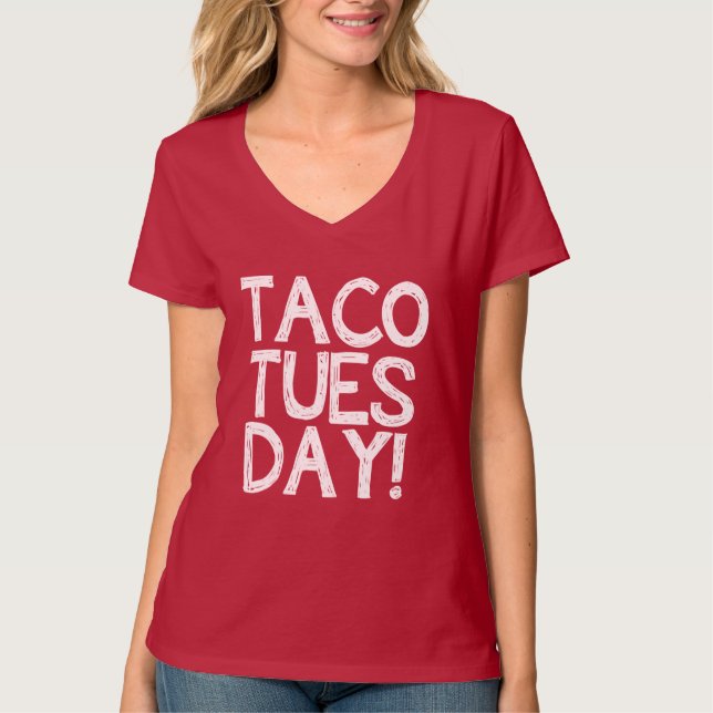 T-shirts Provérbio engraçado de terça-feira do Taco (Frente)