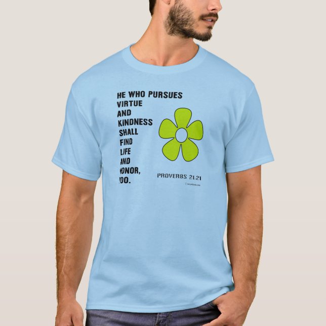 T-shirts Provérbios de Bondade 21:21 Preto (Frente)