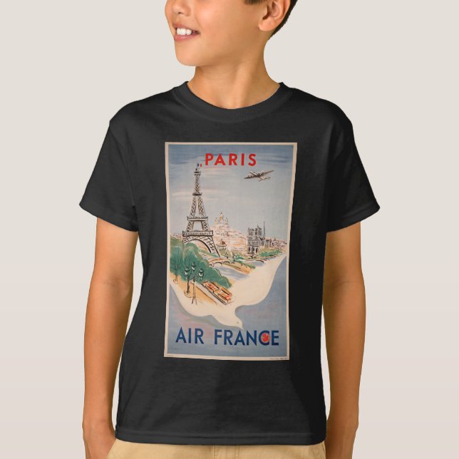 T-shirts Publicidade à Viagem aérea da Torre Eiffel de Pari (Frente)