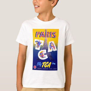 T-shirts Publicidade à Viagem aérea da Torre Eiffel de Pari