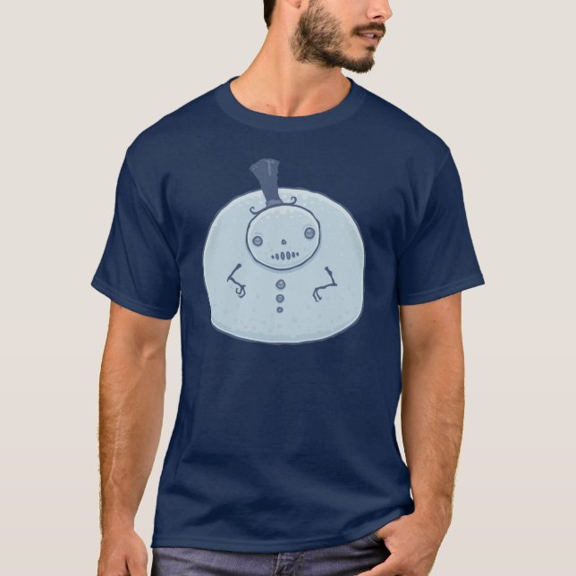 T-shirts Pudgy Snowman (Frente)