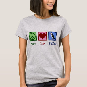 T-shirts Puffins do Amor pela Paz