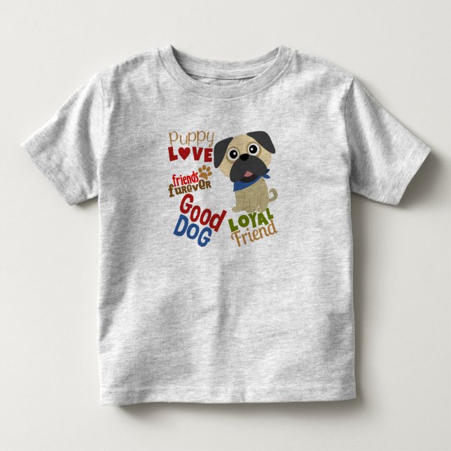 T-shirts Pug Dog Melhor Amigo (Frente)